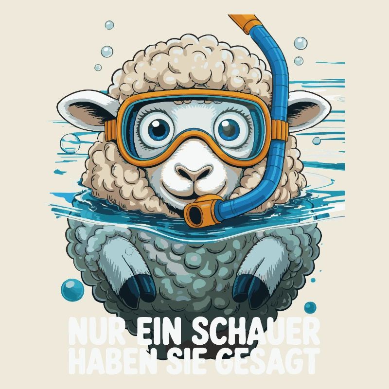 Nur ein Schauer – Lustiges Schaf Design Schnorchel