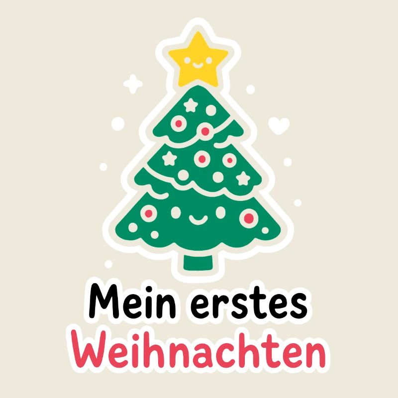 Mein erstes Weihnachten - Baby Eltern Christbaum