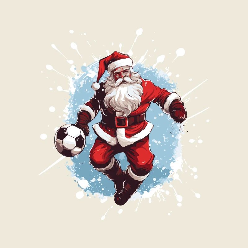 Weihnachtsmann Fussball Team