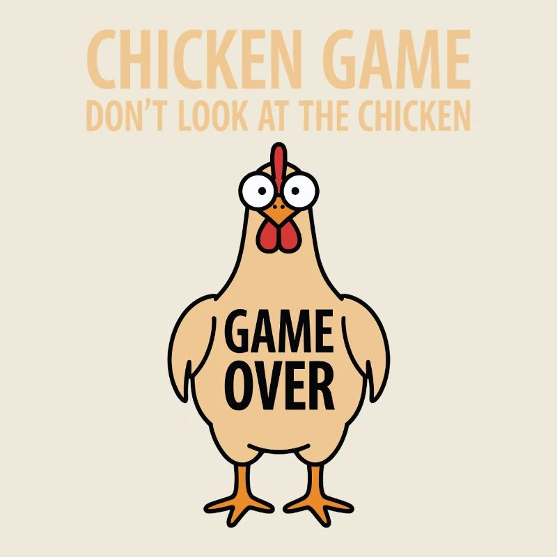 Spieltheorie Chicken Game Schau Nicht Auf Das Huhn