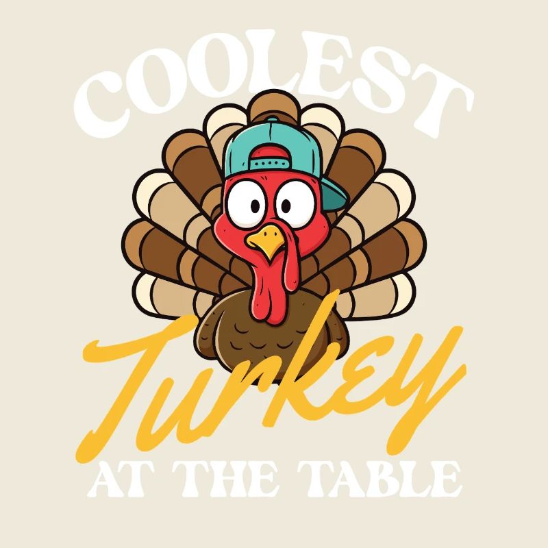 Coolest Turkey At The Table Funny Fall