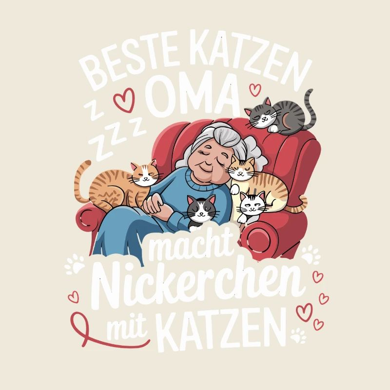 Beste Katzen Oma Macht Nickerchen Mit Katzen