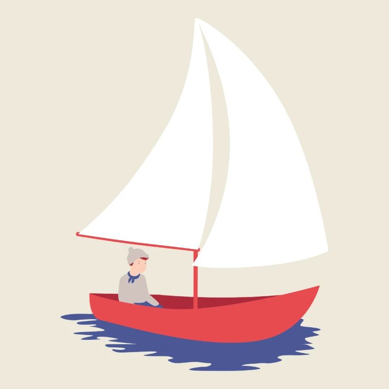 Nautic Design Sailboat Serenity in Red Hull