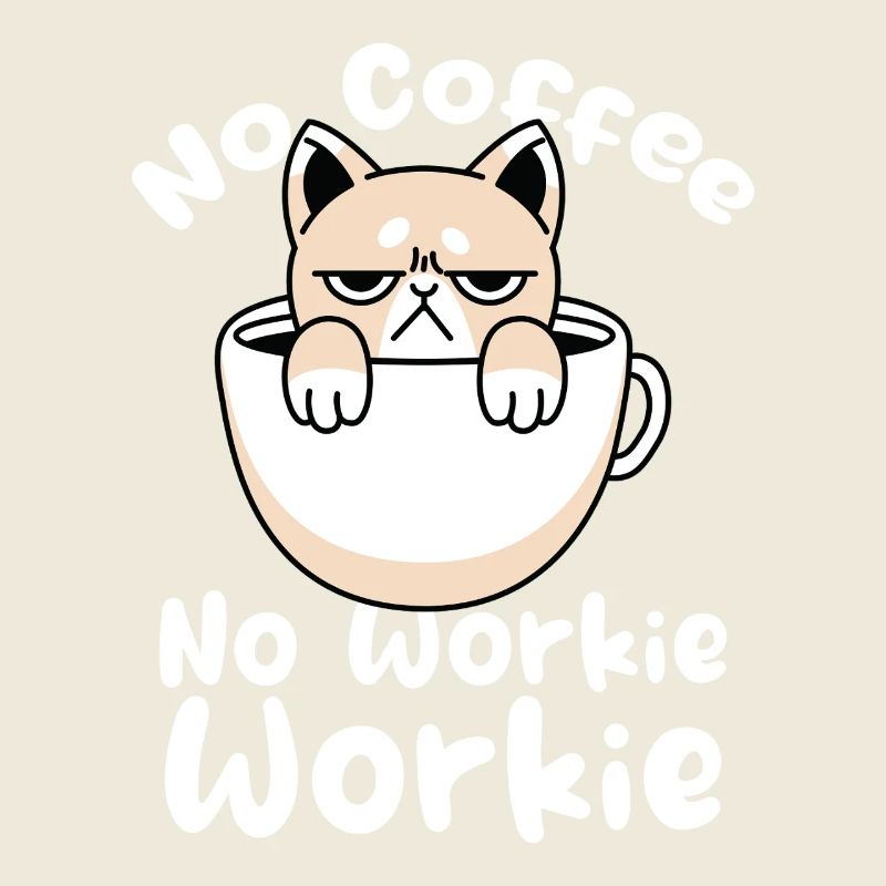 Katziges Kaffee Motiv