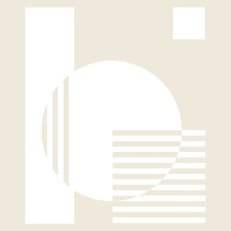 Geometric Mono Circle Stripes