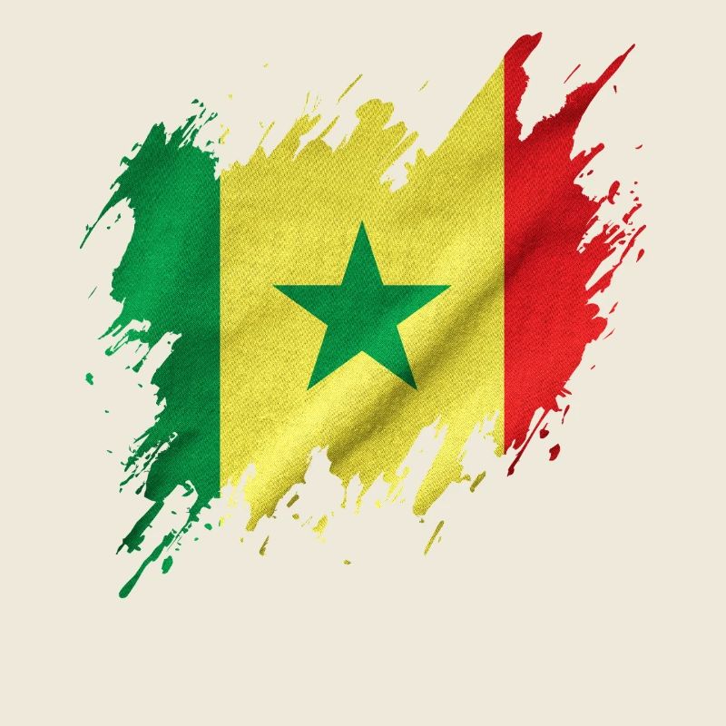 Senegal flag, torn style