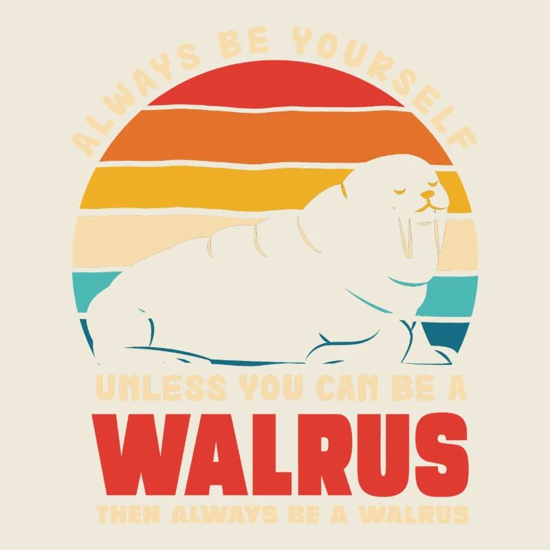 Walrus Selbstbewusstsein Retro