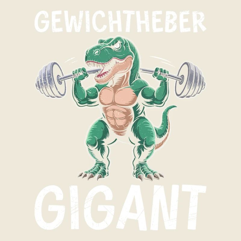 WEIGHTLIFTING GIANT Dinosaur Funny