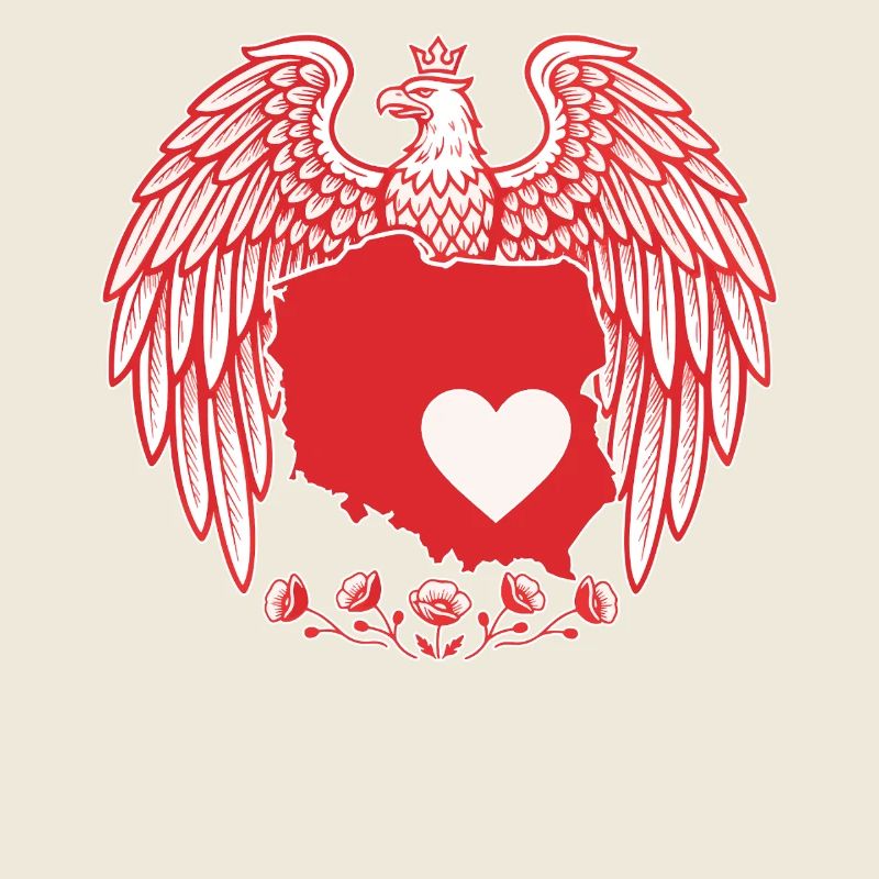 Conception de la carte du cœur de l’aigle polonais