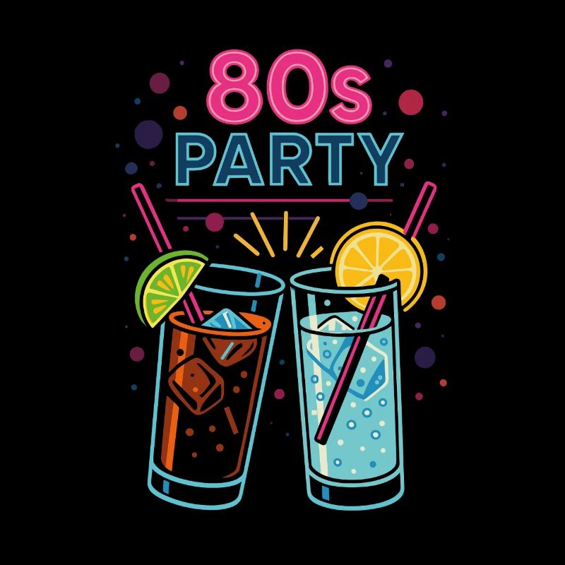 80s Party Neon Drinks