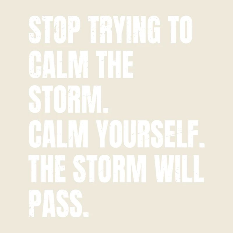 stop trying to calm the storm calm yourself the