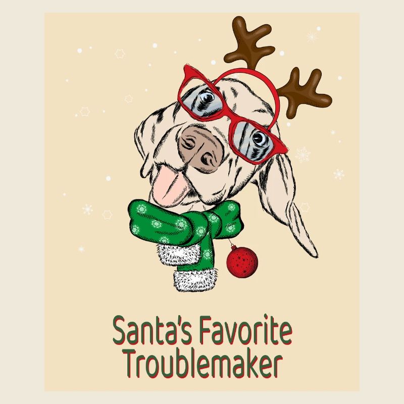 Santa's Favorite Troublemaker – Funny Dog