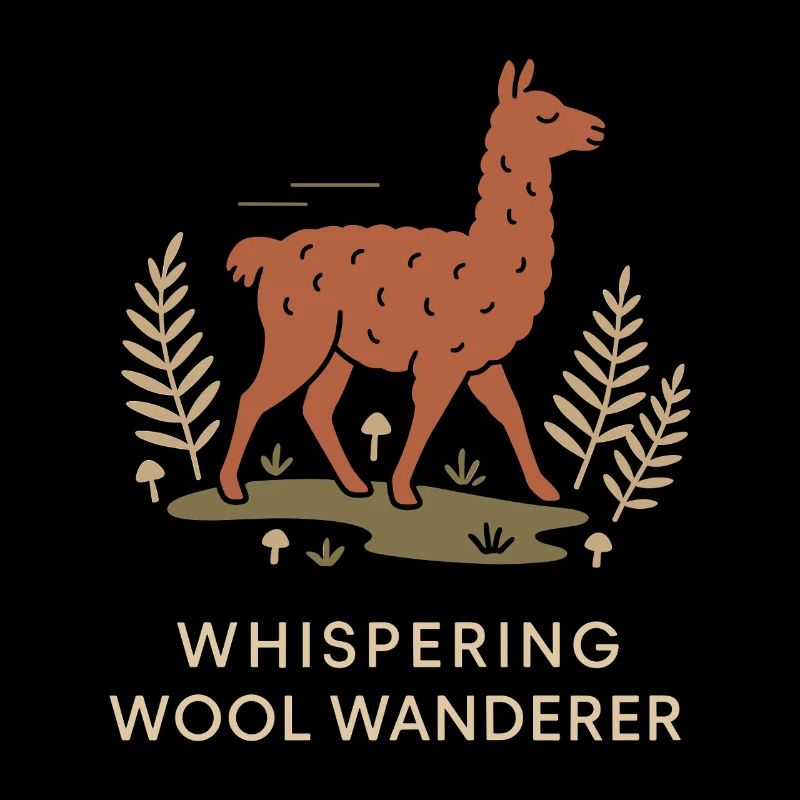 Cottagecore Lama Ästhetisches Süßes Nutztier