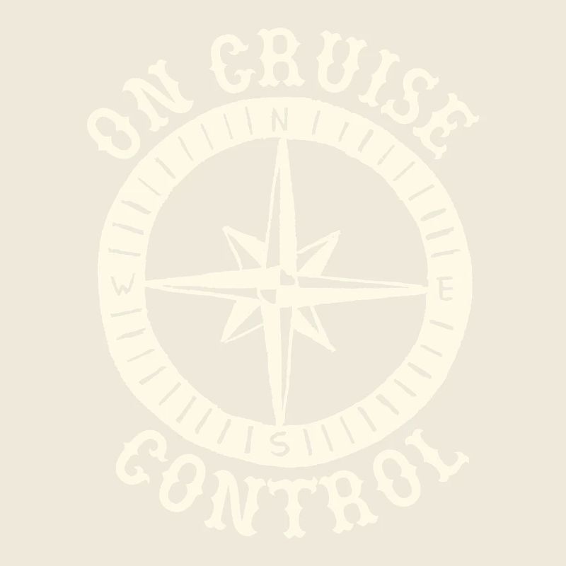 On Cruise Control Compass Crest Circle Emblem