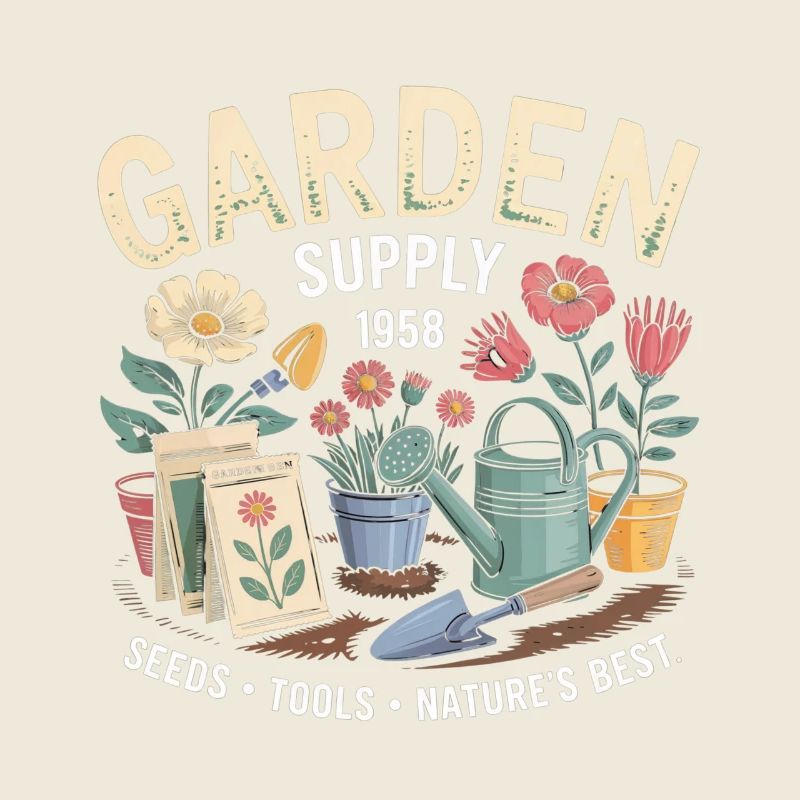 Vintage Garten Werbung