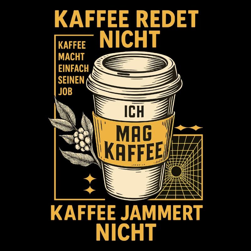 Kaffee Redet Nicht Retro Design