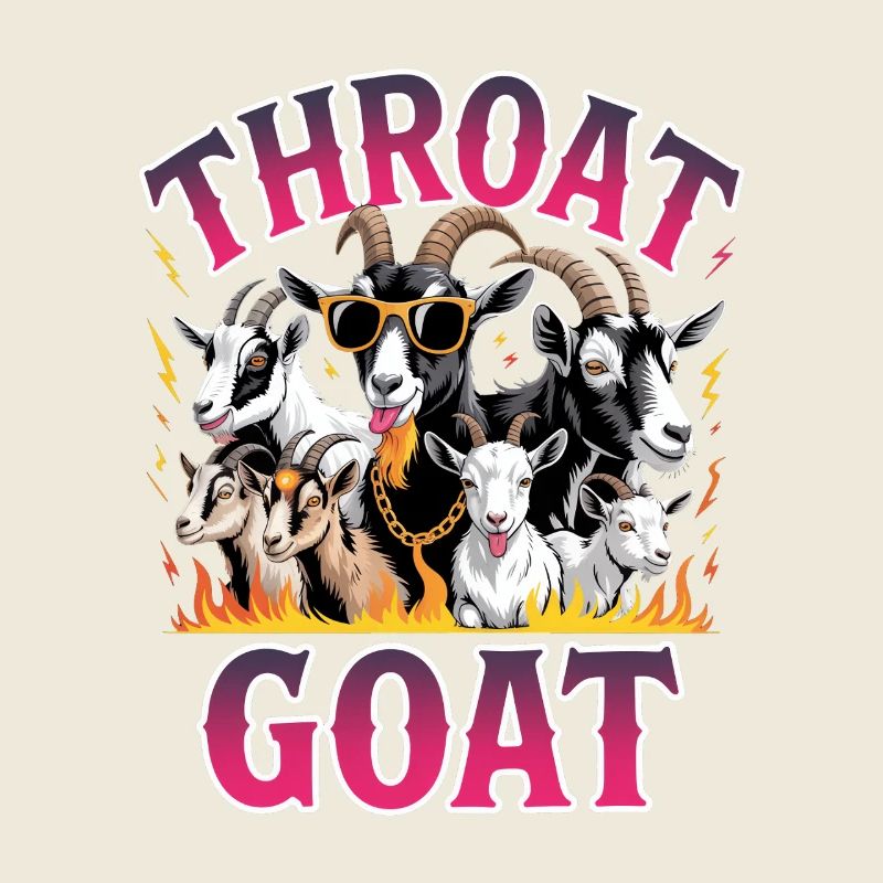 Throat Goat Meme Y2K Bootleg