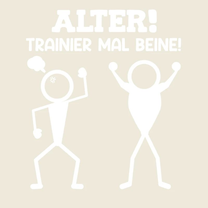 Stick Figure OLD TRAINER TIMES LEGS Funny