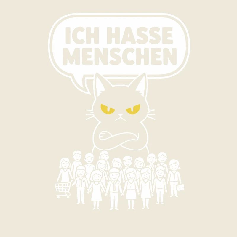Ich Hasse Menschen Katze Lustig Sarkasmus
