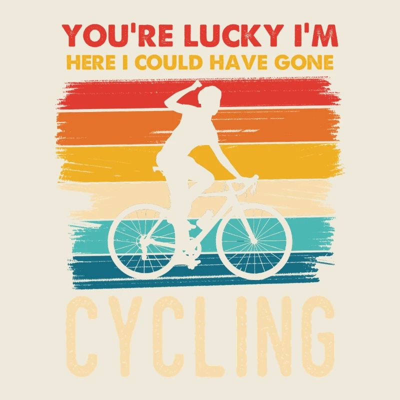 Glücklicher Radfahrer Retro Motiv