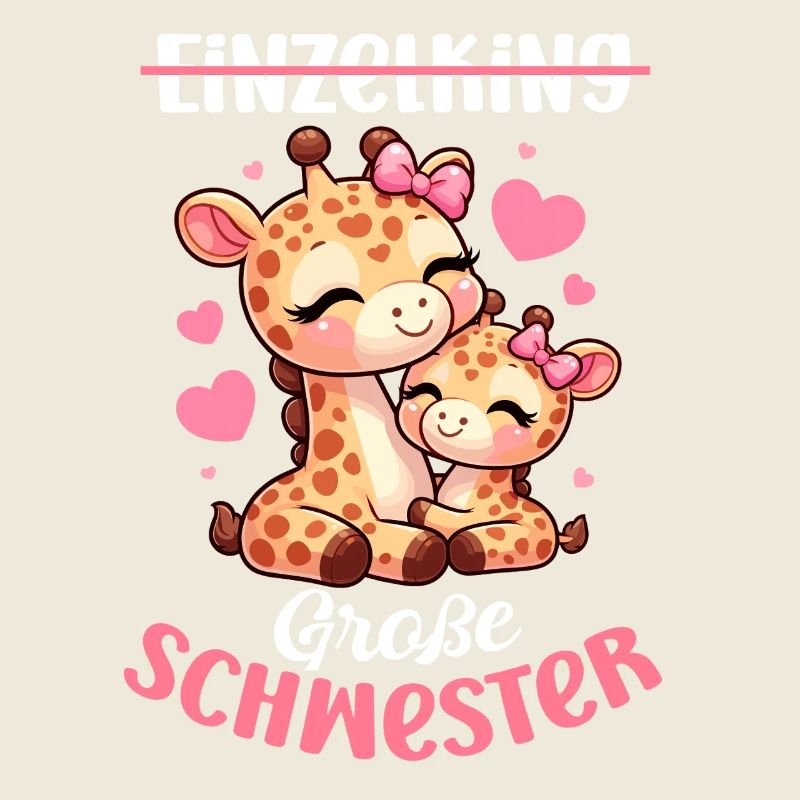 Einzelkind Große Schwester Giraffen