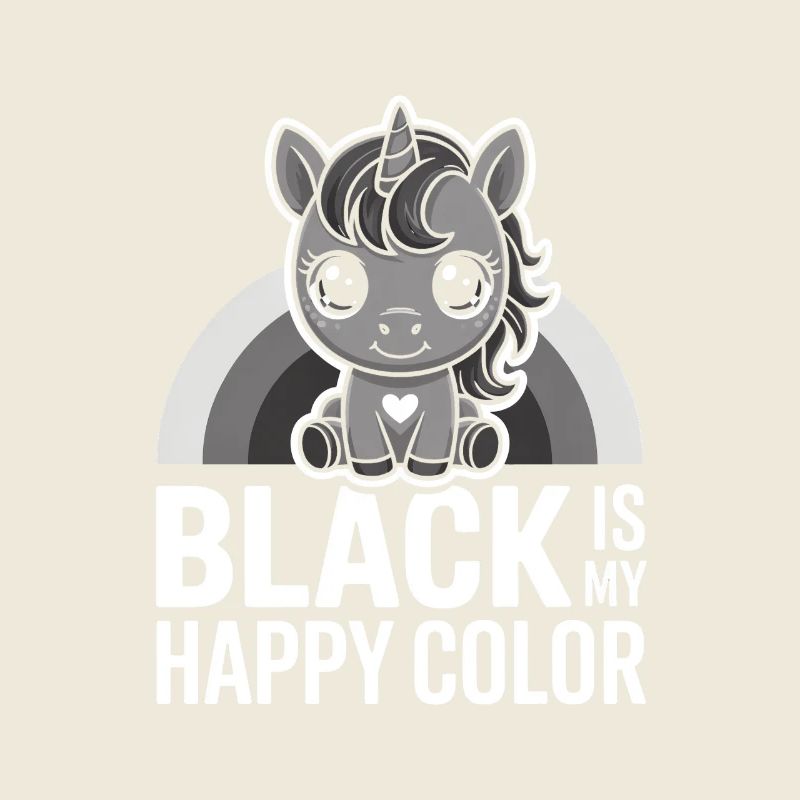 Graues Einhorn mit Regenbogenbogen