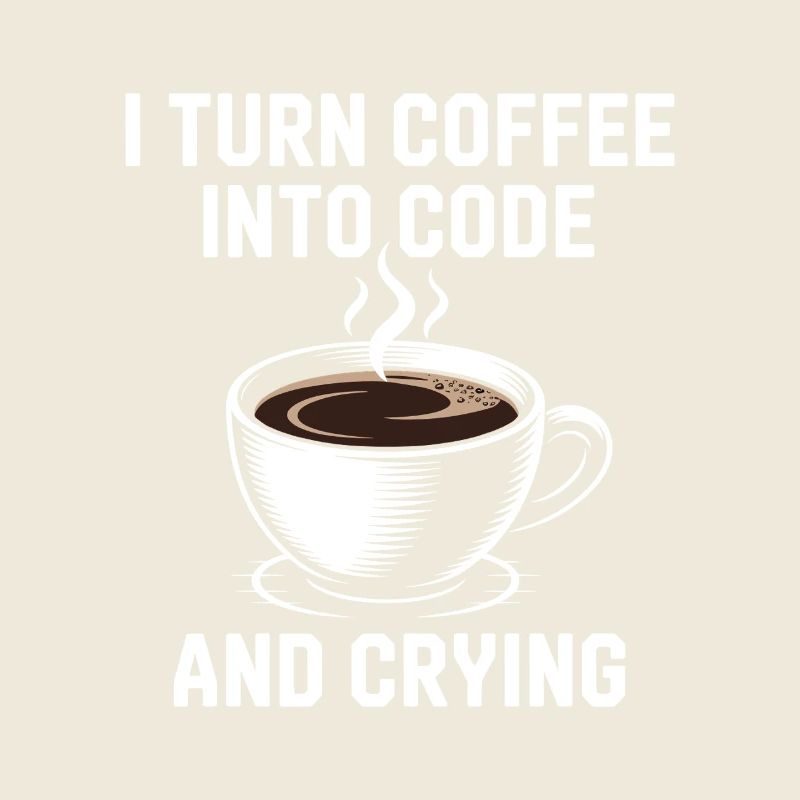 Kaffee und Programmier-Debugging-Humor für Softwar