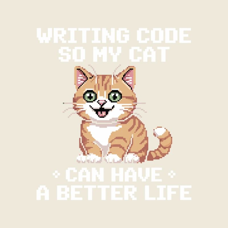 Programming Cat Funny Coding and Cat German