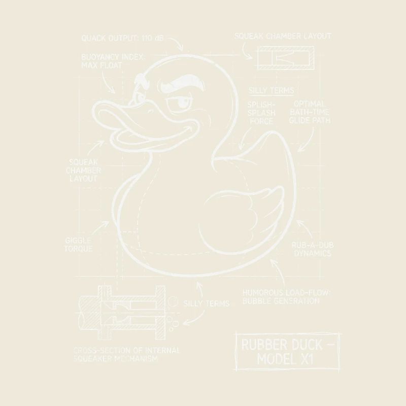 Blueprint Duck Cartoon