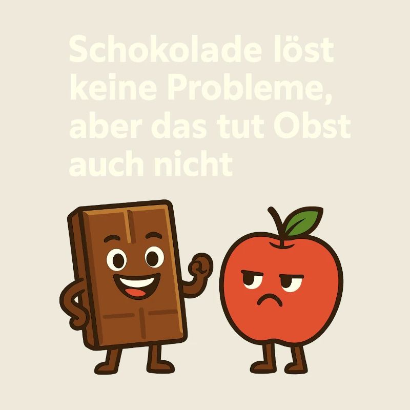 Schokolade löst keine Probleme – Fun Spruch