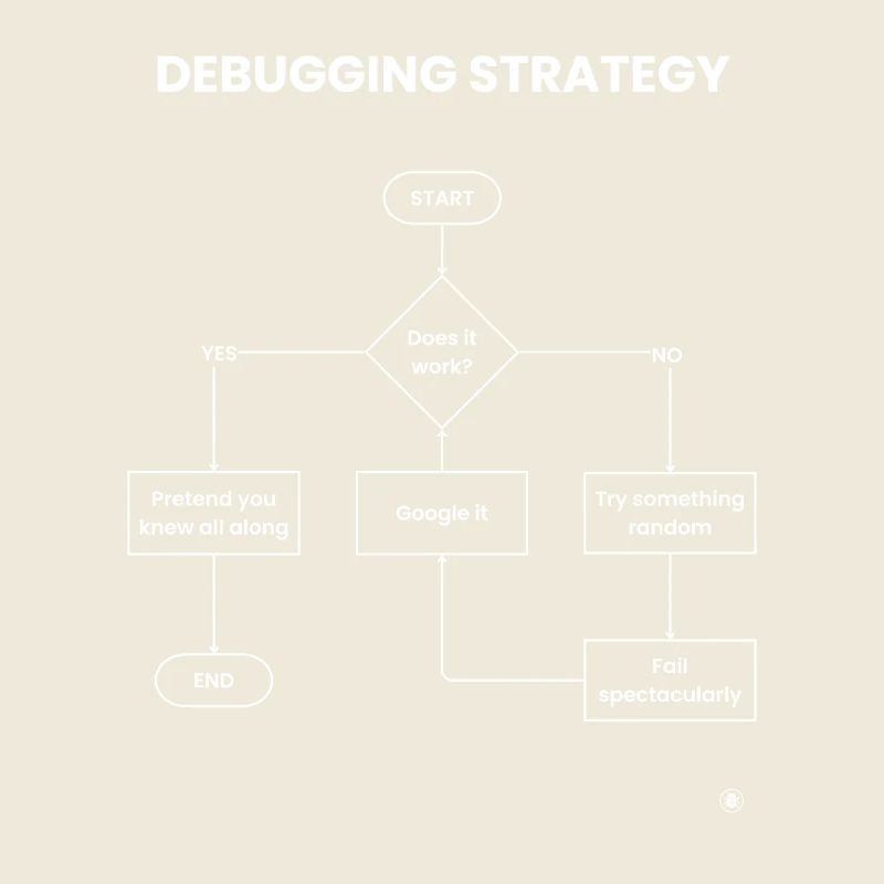 Debugging-Strategie-Flussdiagramm – Funktioniert es Geschenk