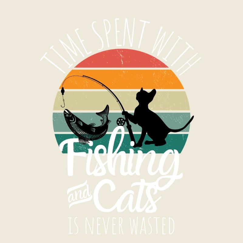 Fishing & Cats – Retro Freizeitdesign