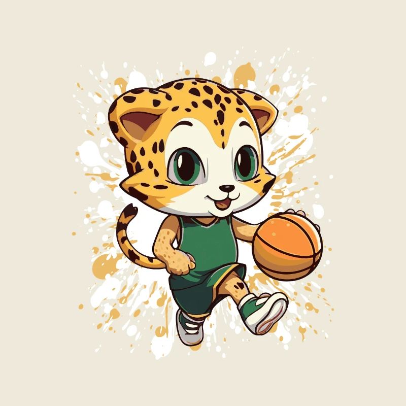 Basketball-Kätzchen im Grün