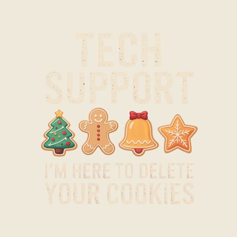 Tech Support Cookies Joke Tee