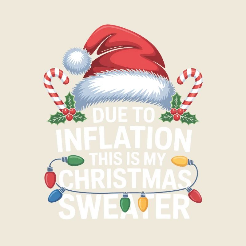 Inflation Weihnachtspullover-Humor