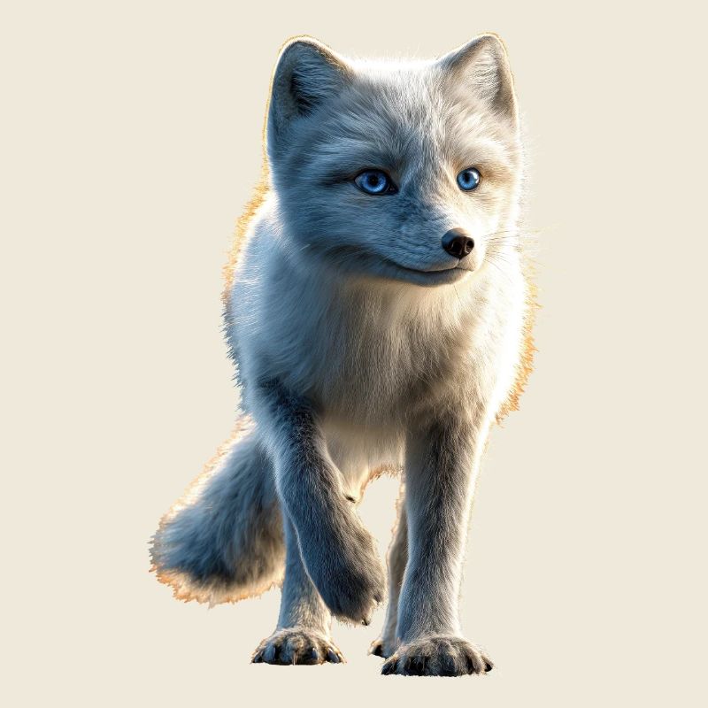 Polarfuchs Schneefuchs Eisfuchs Süßer Weißer Fuchs