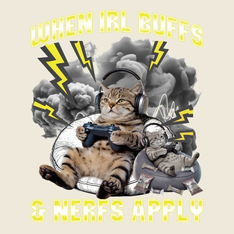 Chat gamer drôle