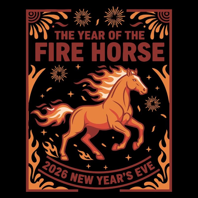 Année de la célébration du cheval de feu du réveillon du Nouvel An 2026