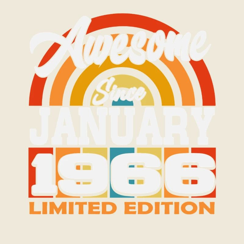Janvier-1966-Vintage-Né-Anniversaire-Rétro --