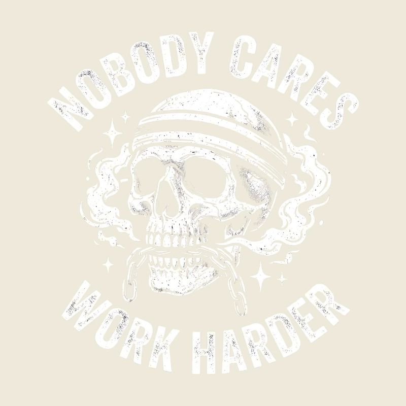 Skull with helmet: Work harder