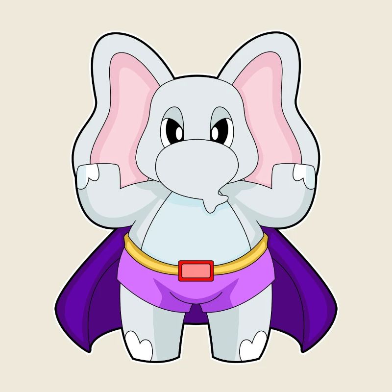 Elefant Superheld Umhang