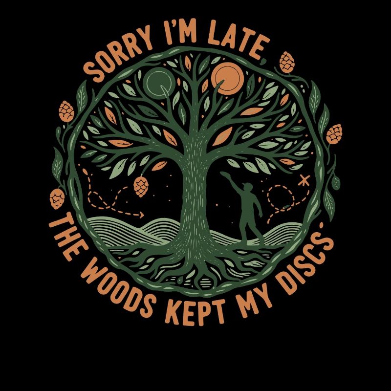 Entschuldigung, dass ich zu spät bin. Der Wald hat meine Discs behalten. Disc-Golf.