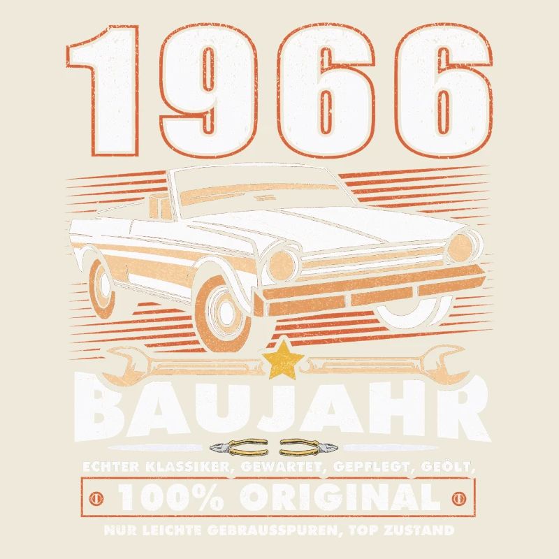 Oldtimer Baujahr 1966 geboren Geburtstag Spruch