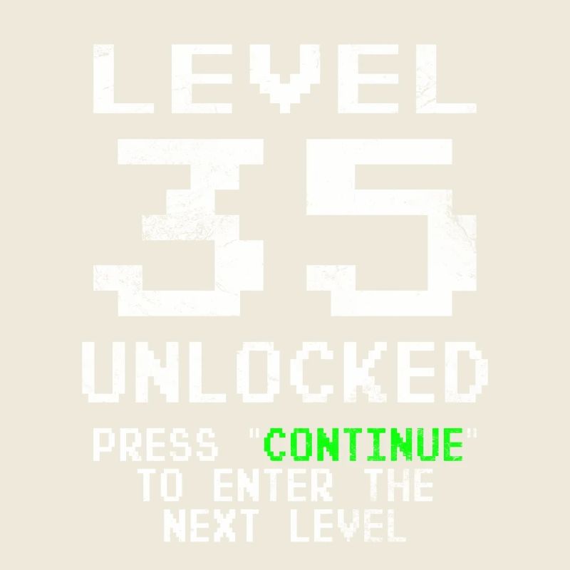 35 Geburtstag Gamer Level 35 unlocked