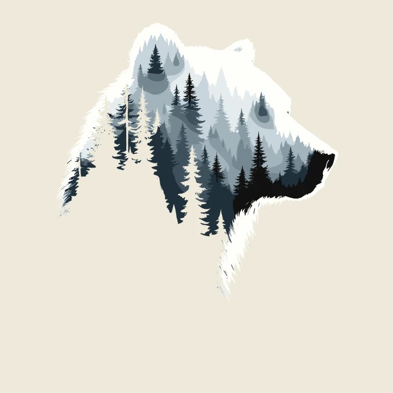 Bear, Forest, Nature, Wilderness, Animal, Bear Artwork
