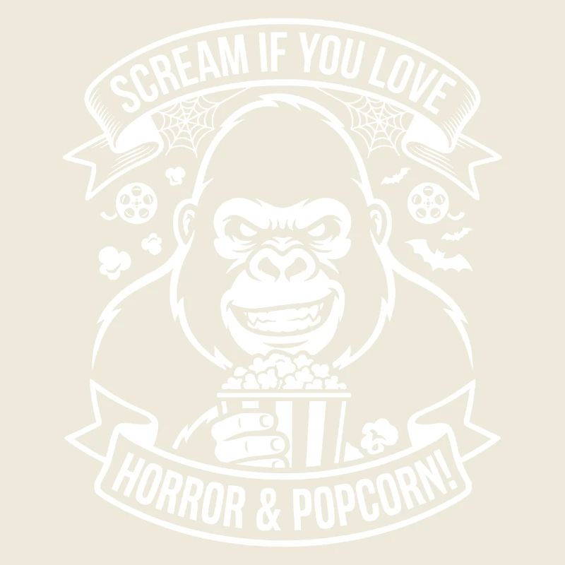 Scream Gorilla Popcorn Design