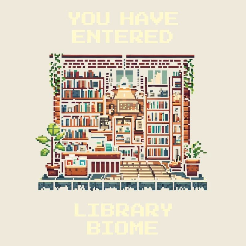 Entering the Library Biome | Library Reading Books