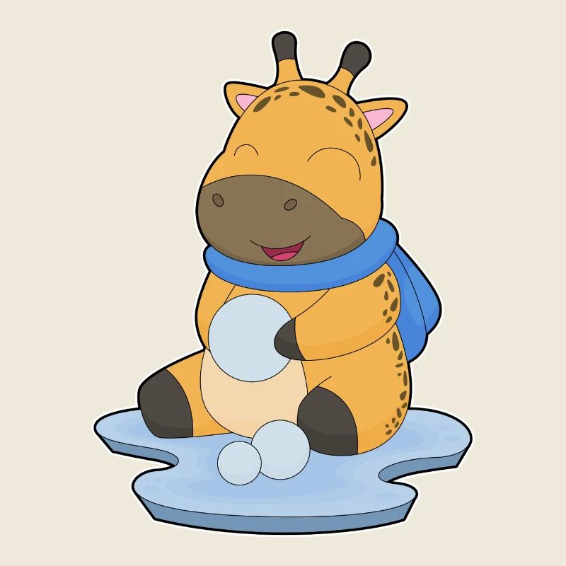 Giraffe Winter Schneeball