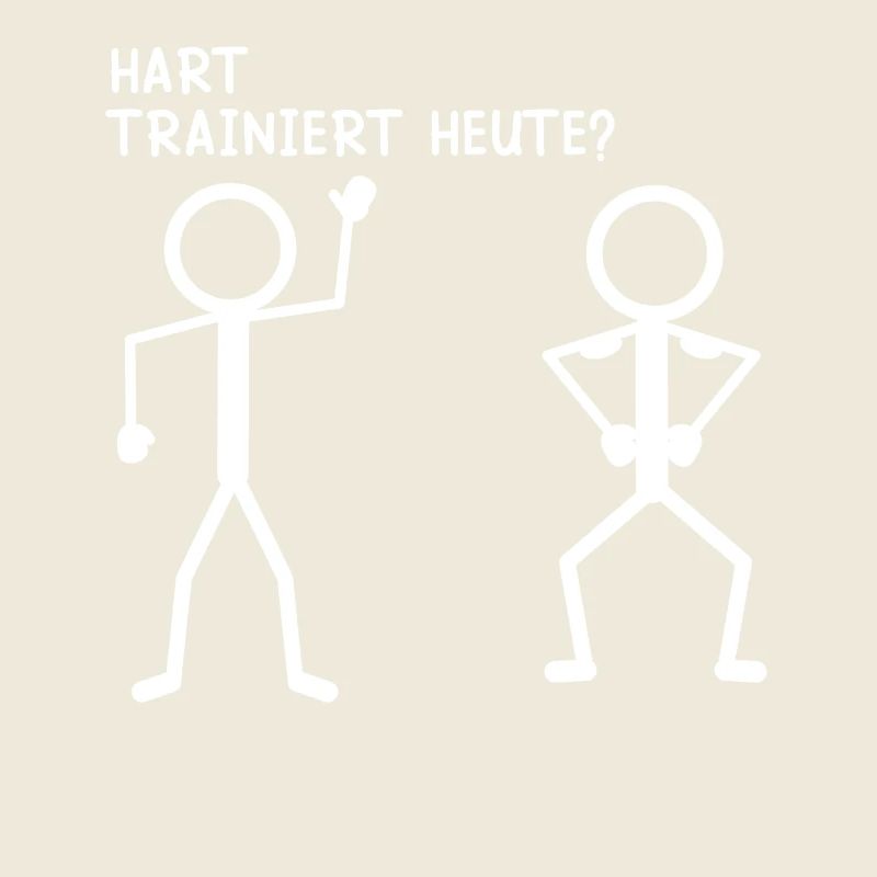 Strichmännchen HART TRAINIERT HEUTE Lustiges