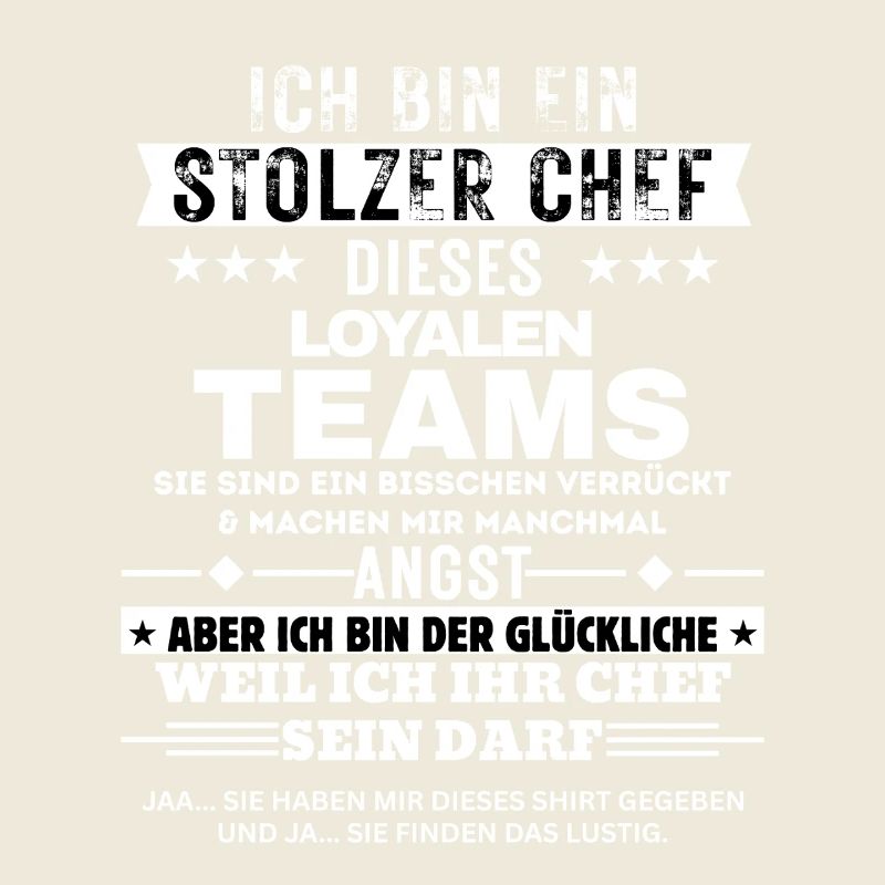 Stolzer Chef von einem loyalen Team